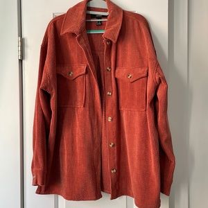 Burnt orange shacket